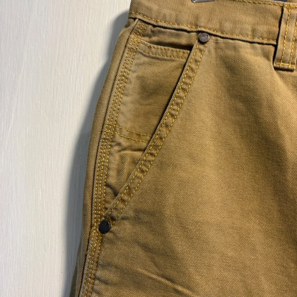 Banana Republic Carpenter Pants Mens 33x30 Golden Brown Double Knee Canvas